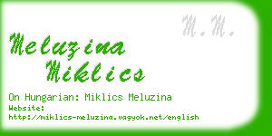 meluzina miklics business card